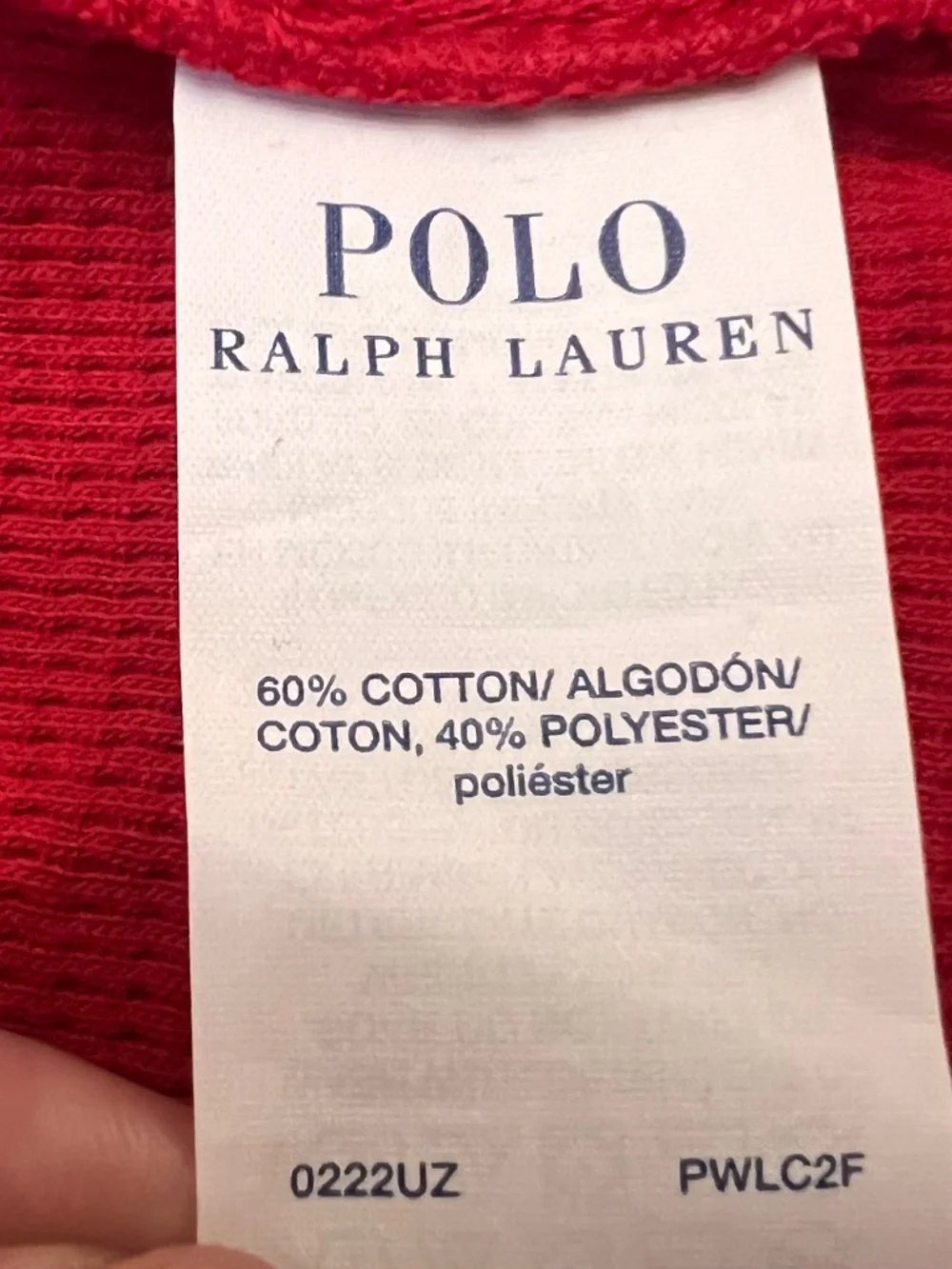 Polo Ralph Lauren Men's Red  Waffle Knit Thermal Long Sleeve Sleep Shirt Size XL